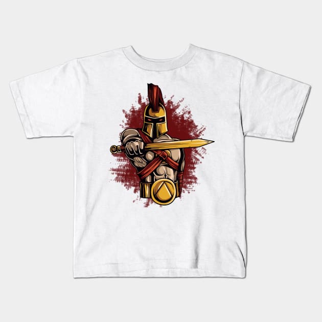 Gold Red knight Kids T-Shirt by Made the Cut